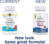 Vitamin D3 + K2 Gummies 1000 IU 60 Gummies Pomegranate