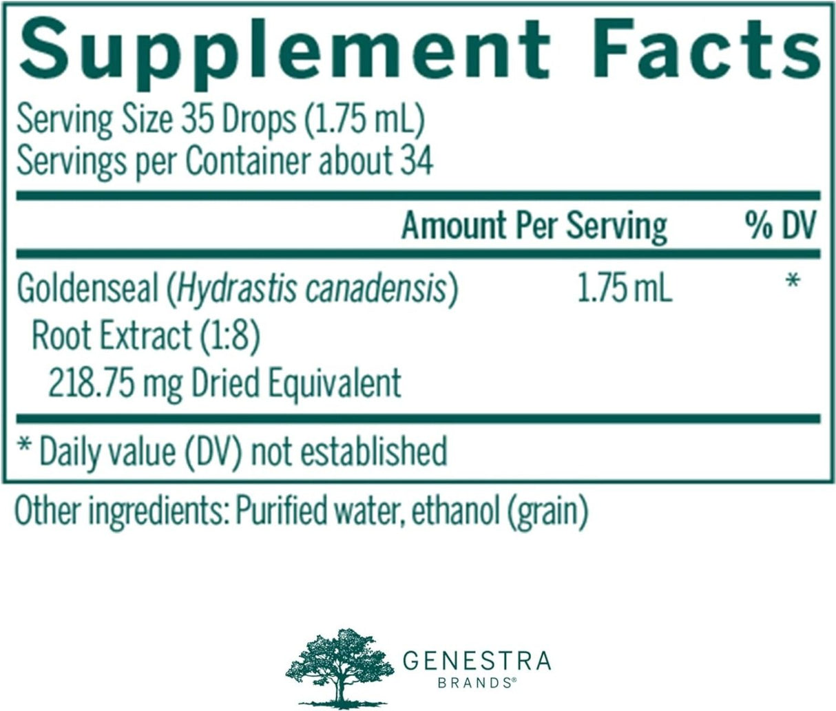 Goldenseal Tincture 60ml