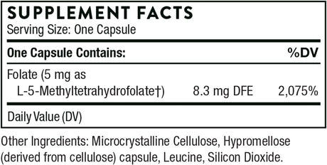 5-MTHF 5mg 5 Mg 60 Veggie Caps