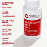 Alpha Lipoic Acid 250 MG 90 Vegan Capsules