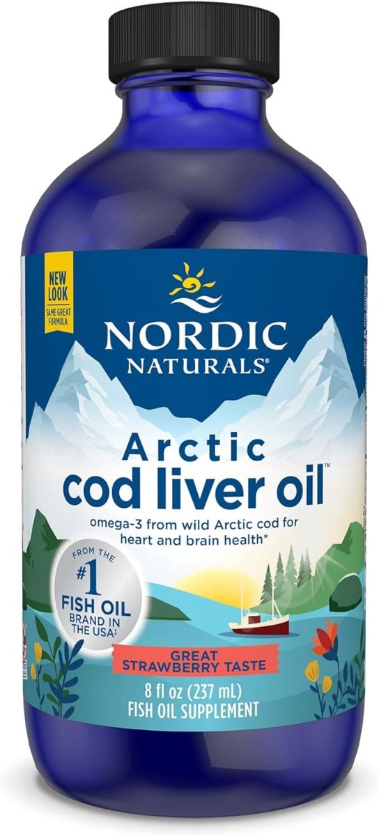 Arctic Cod Liver Oil 8 Oz Liquid Strawberry