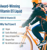 Vitamin D3 Vegan 1000 IU 1 Oz Liquid Apple