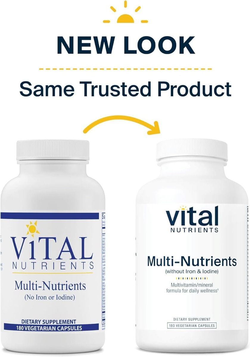 Multi-Nutrients (no Iron or Iodine) 180Capsules