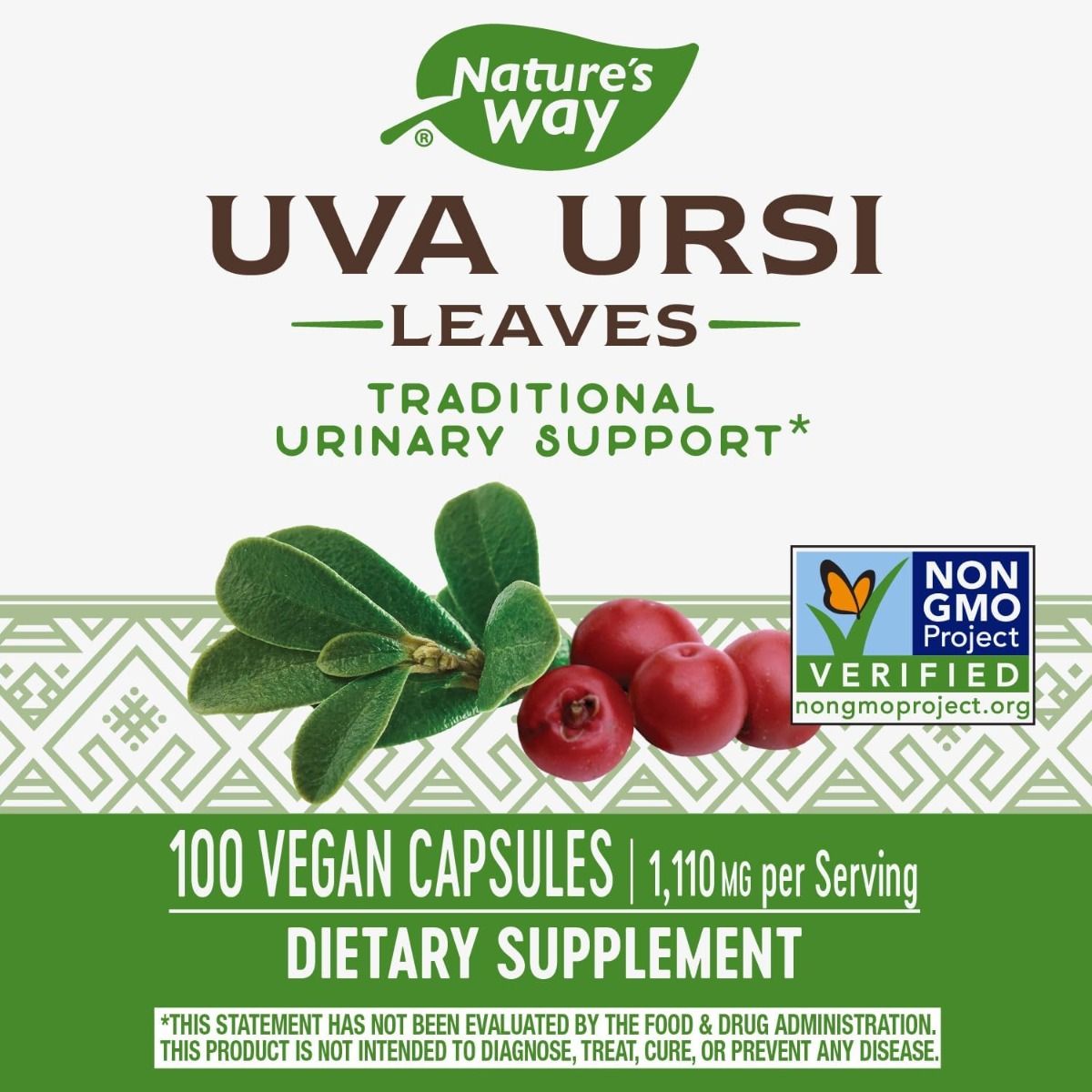 Uva Ursi Leaves 100 Capsules