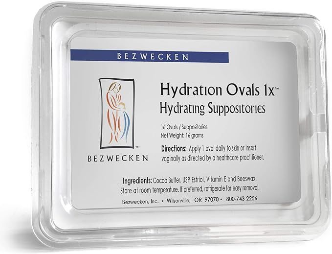 Hydration Ovals 1X - New Easier to use Shape and Larger Package Size (No DHEA!) 16Oval Suppositories