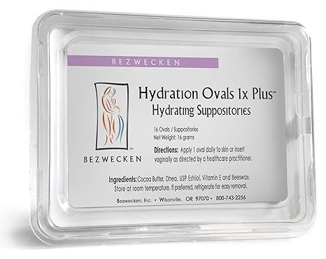 Hydration Ovals 1X Plus (with DHEA) New Easier to use Shape and Larger Package Size 16 Oval Suppositories