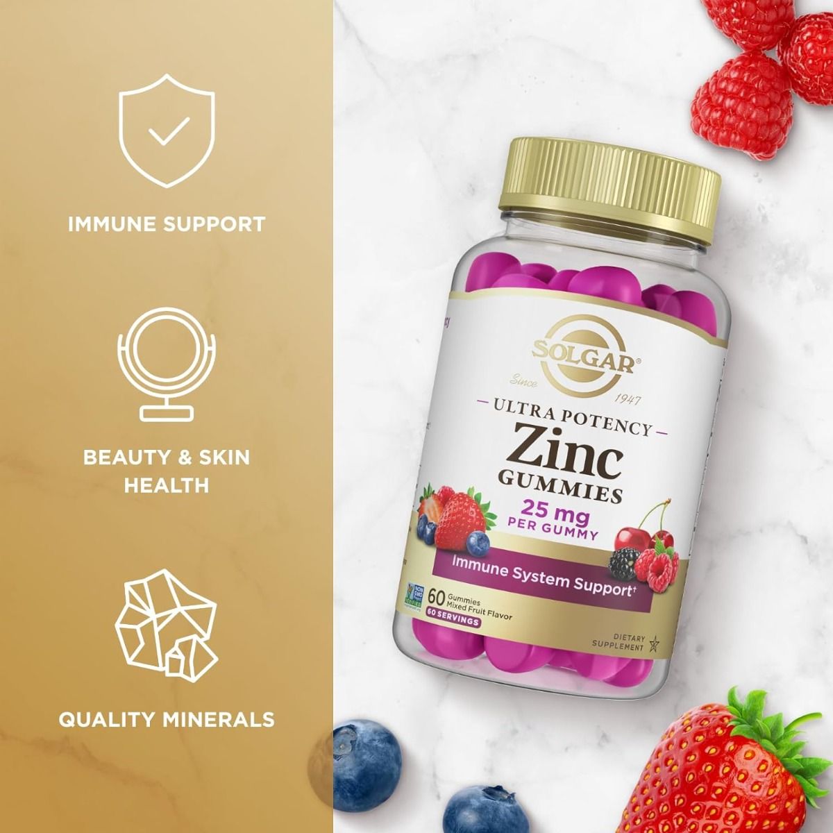 Ultra Potency Zinc 25 MG GummiesMixed Fruit