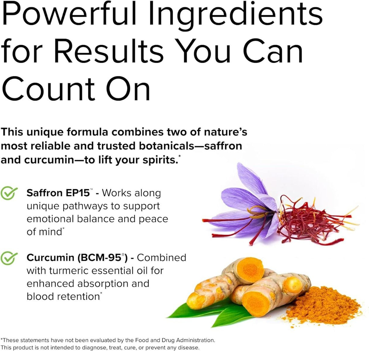 Saffron Lift + Curcumin 60 Capsules