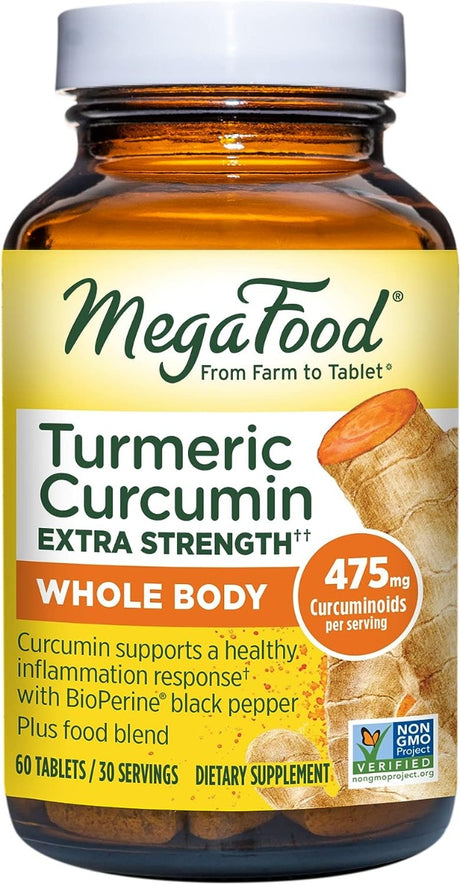 Megafood, Turmeric Curcumin Extra Strength Whole Body, 60 Tablets