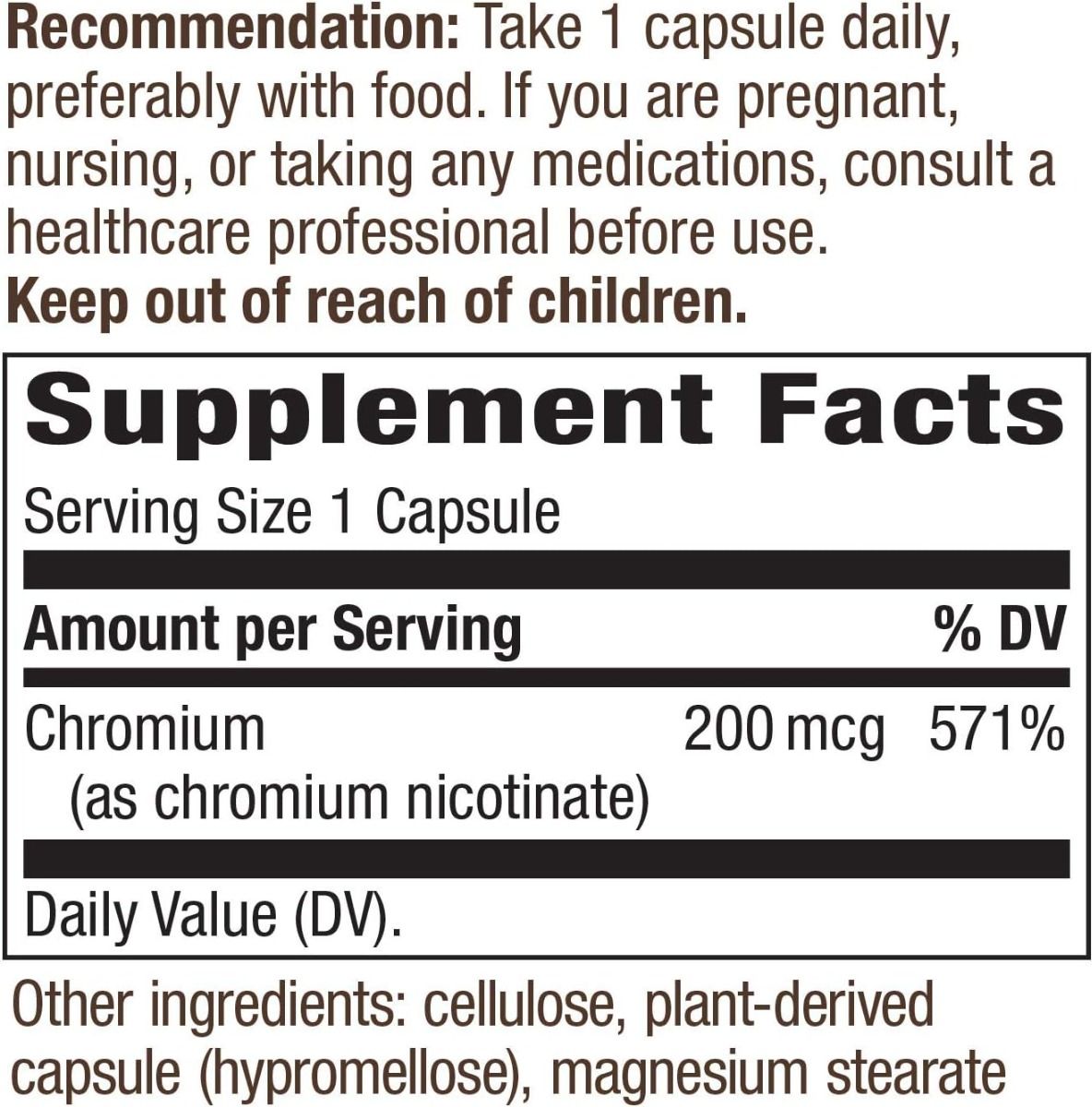 GTF Chromium 100Capsules