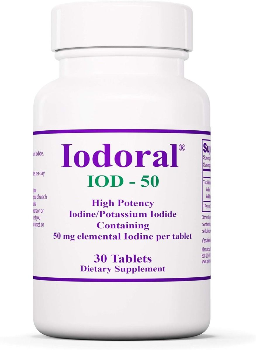 Iodoral IOD-50 High Potency Iodine/Potassium Iodide 50 MG Tablets