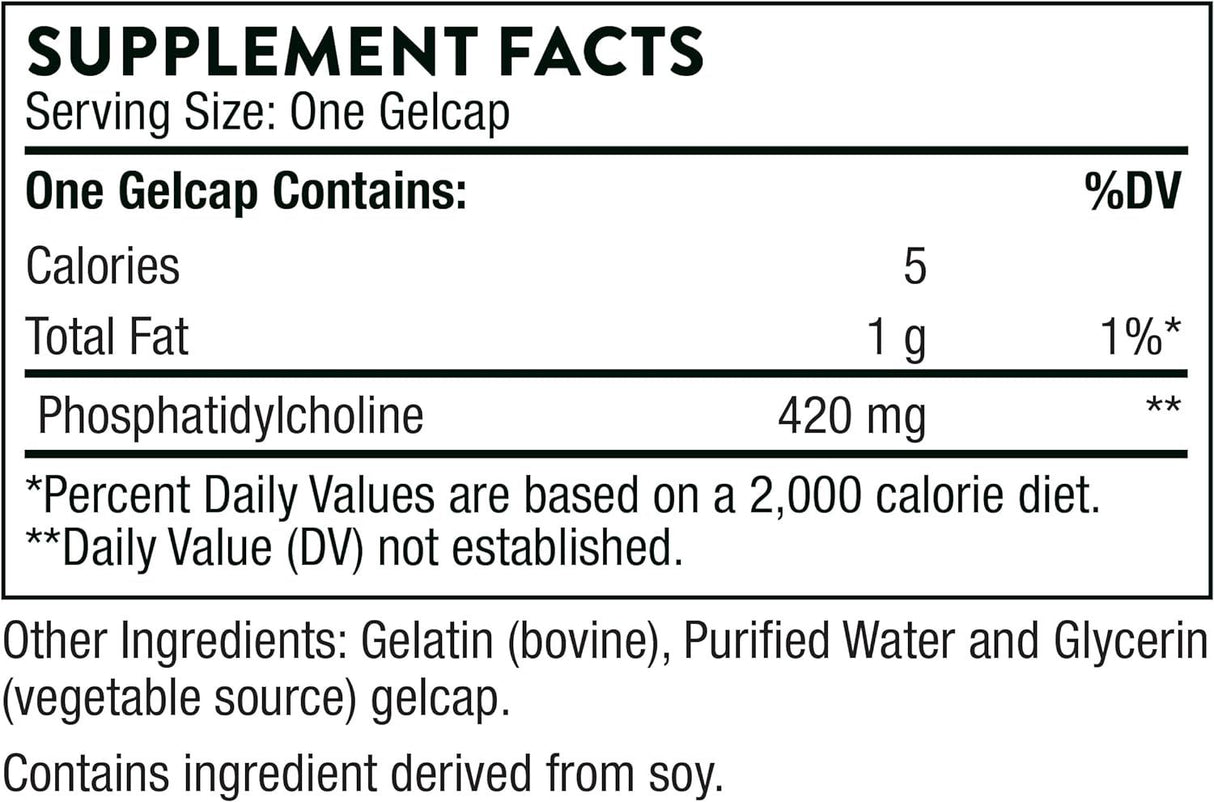 Phosphatidyl Choline 60 Gelcaps