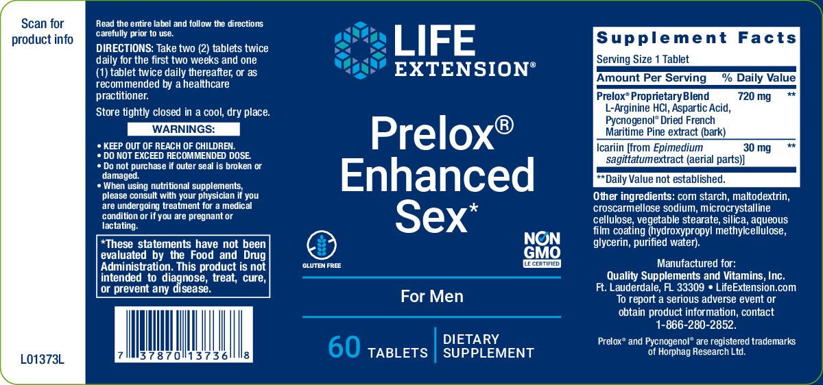 Prelox Enhanced Sex For Men 60 Tablets