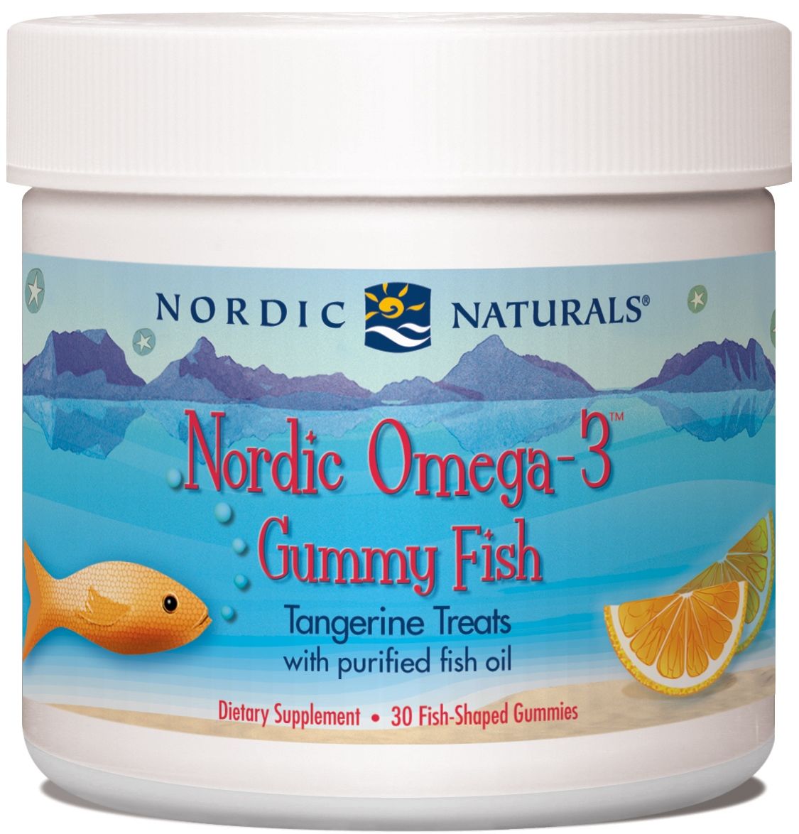 Nordic Omega-3 Gummy Fish 30 Gummies Tangerine