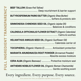 Baby & Diaper Balm — Grass-Fed Tallow, Shea & Roman Chamomile, 4 oz