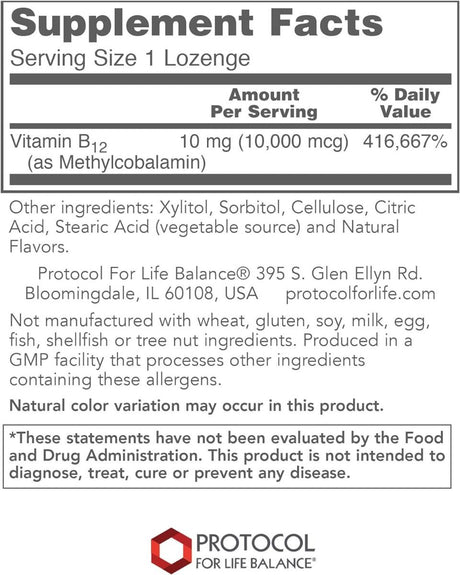 Methyl B12 10,000 MCG 60Lozenges