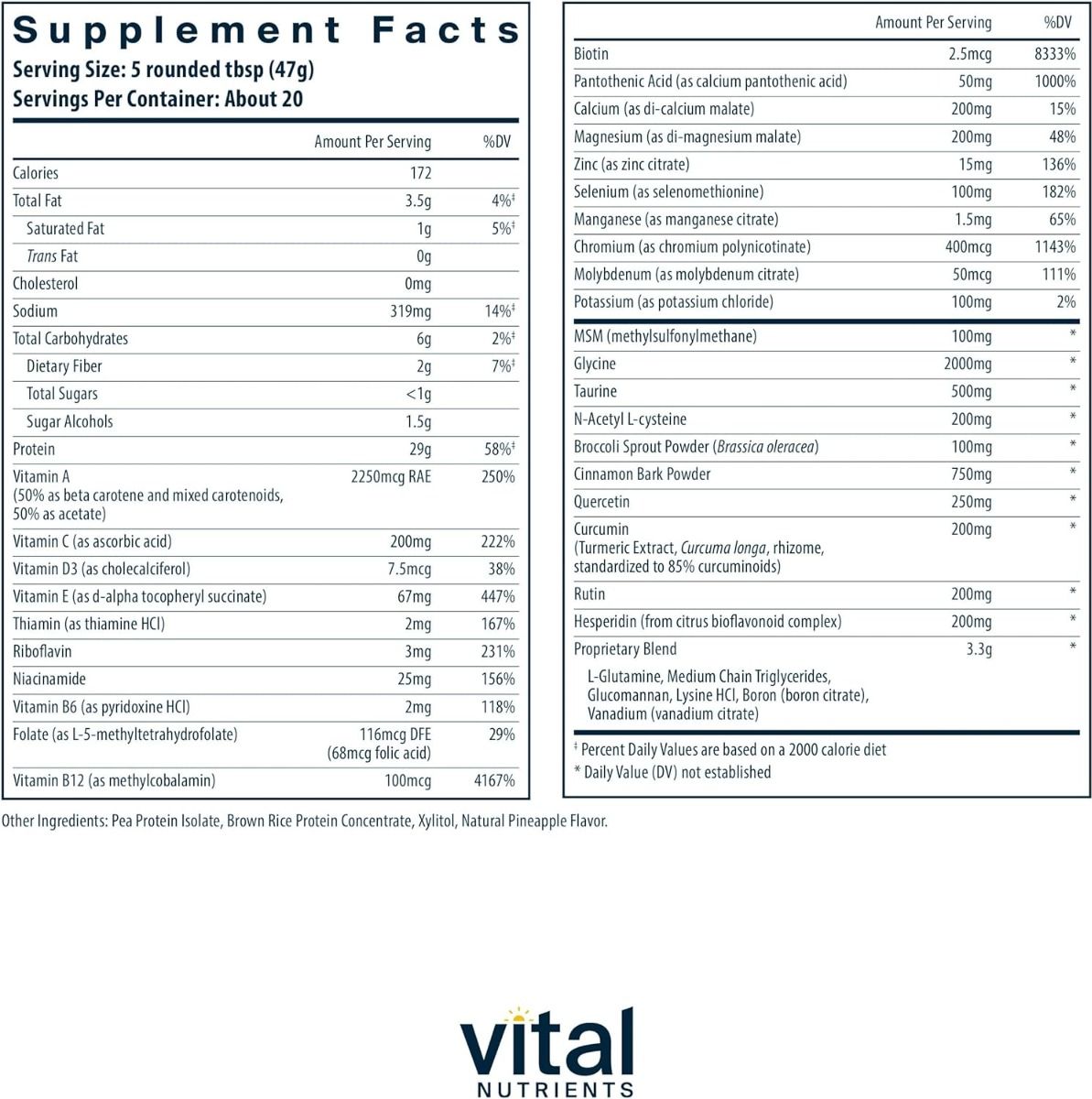 Vital Clear 942g Powder