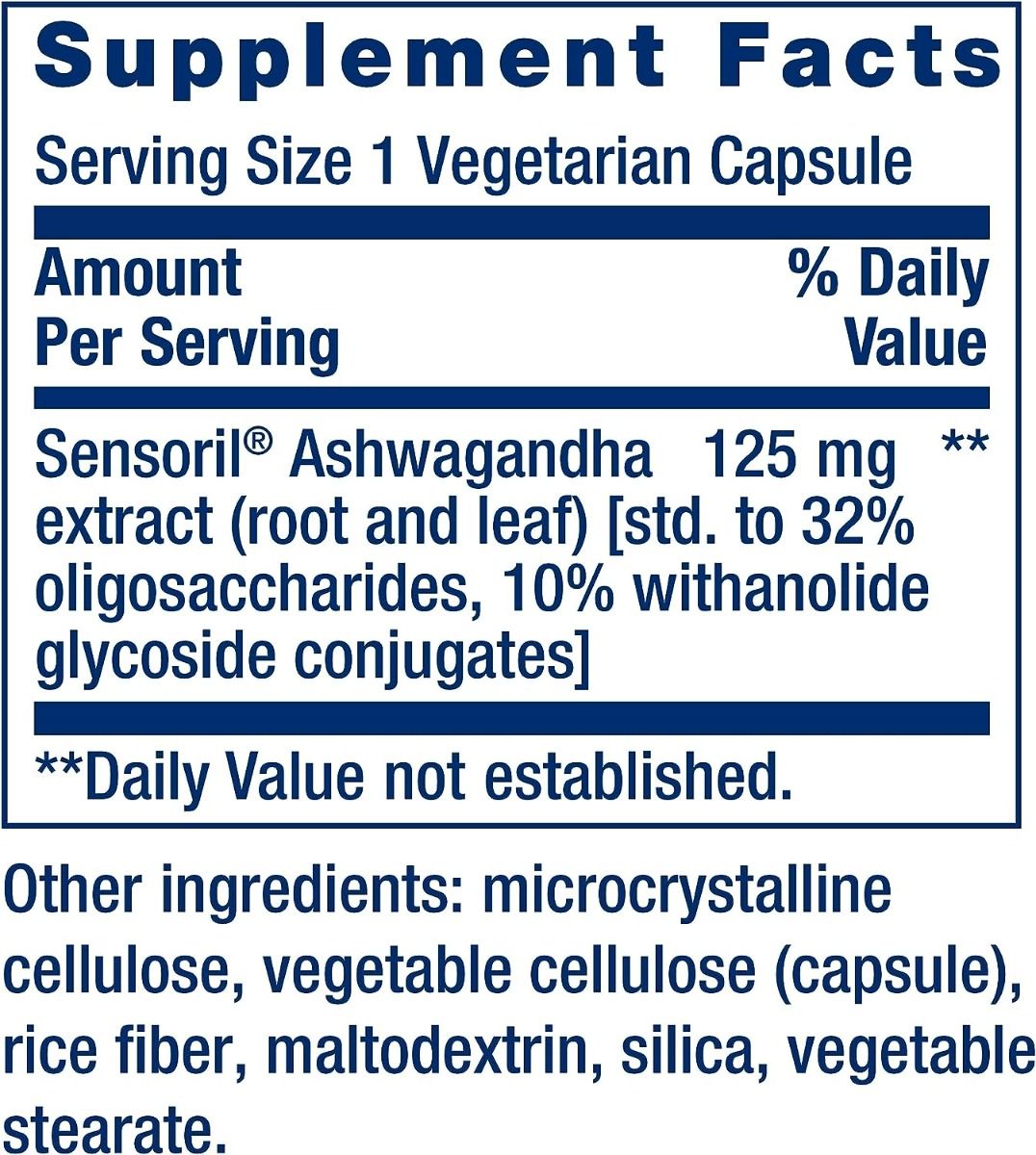 Optimized Ashwagandha 60 Veggie Caps