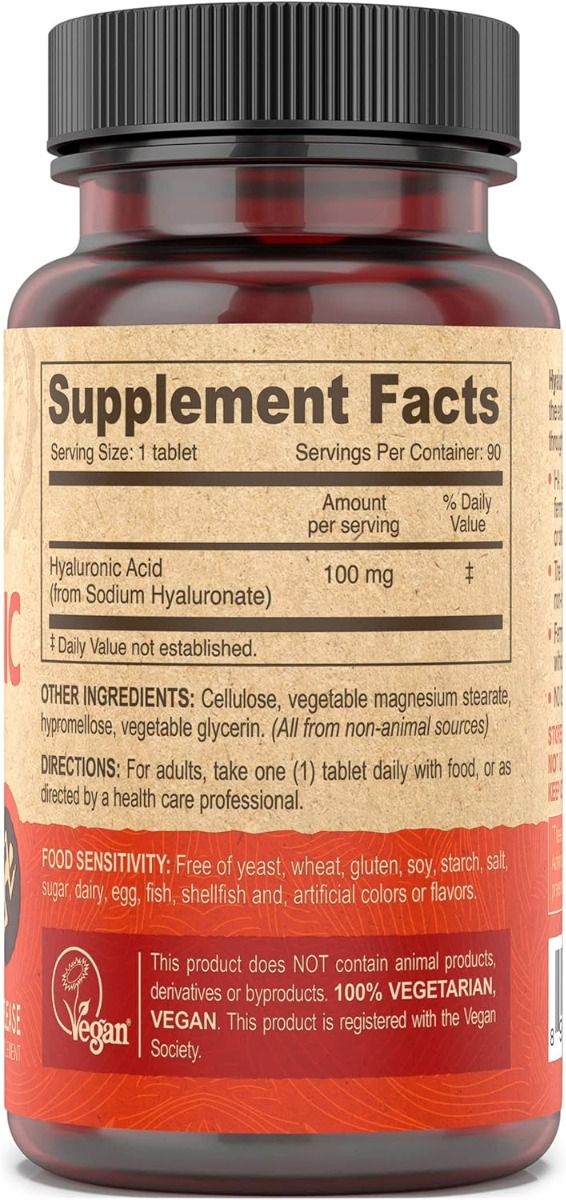 Devan Vegan Vitamins Hyaluronic Acid 100 MG 90Tablets