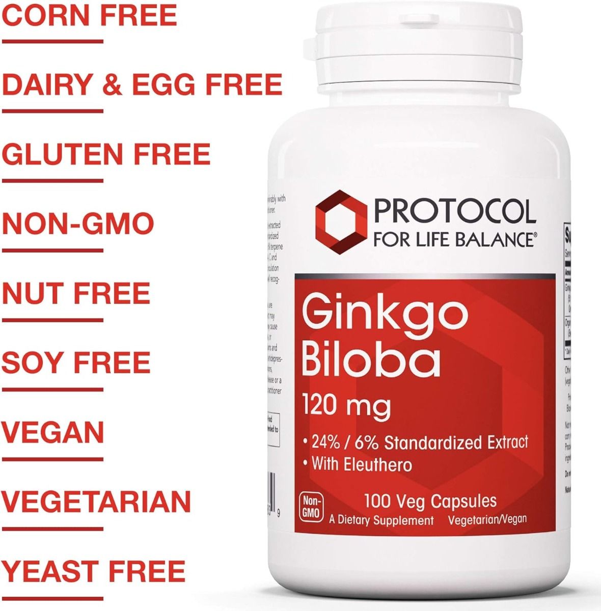 Ginkgo Biloba 120 MG 100 Vegan Capsules