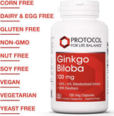 Ginkgo Biloba 120 MG 100 Vegan Capsules