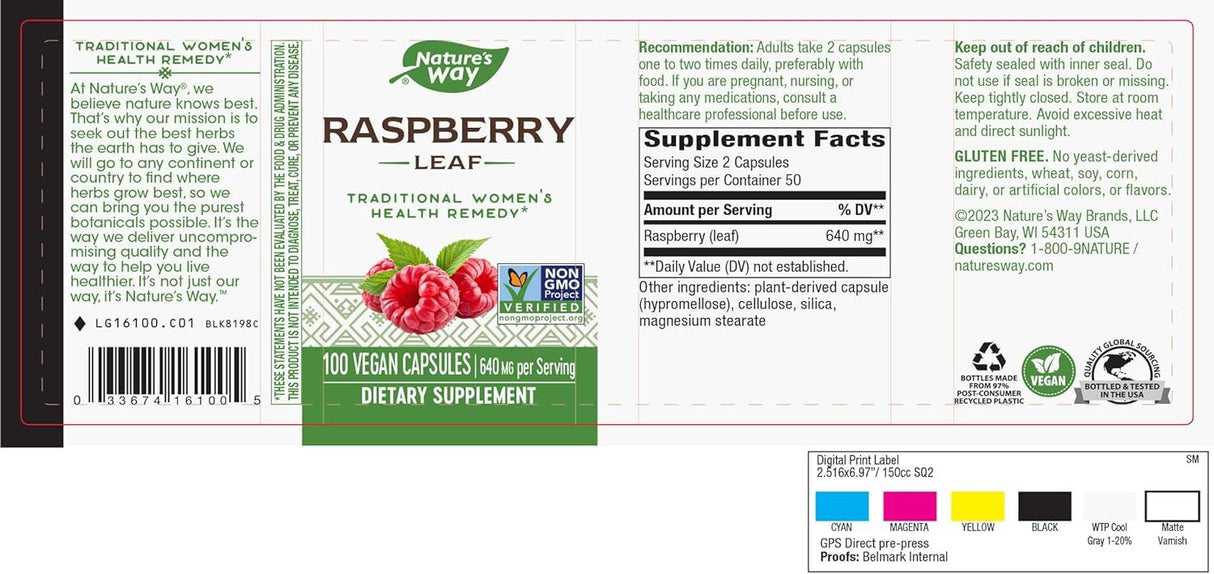 Raspberry Leaf 100Capsules