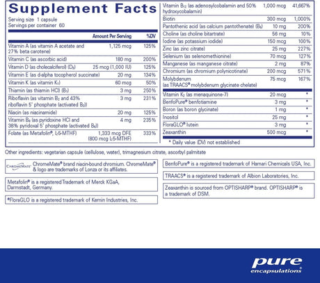 PureGenomics® Multivitamin 60 Veggie Caps