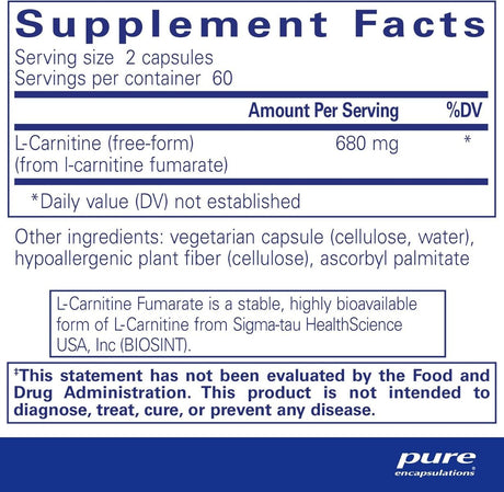 L-Carnitine Fumarate 340 MG 120 Capsules