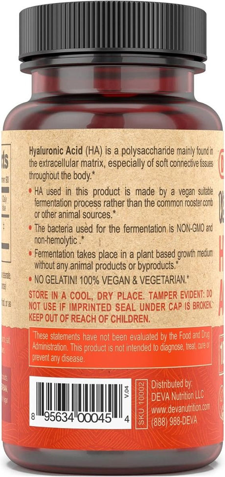 Devan Vegan Vitamins Hyaluronic Acid 100 MG 90Tablets