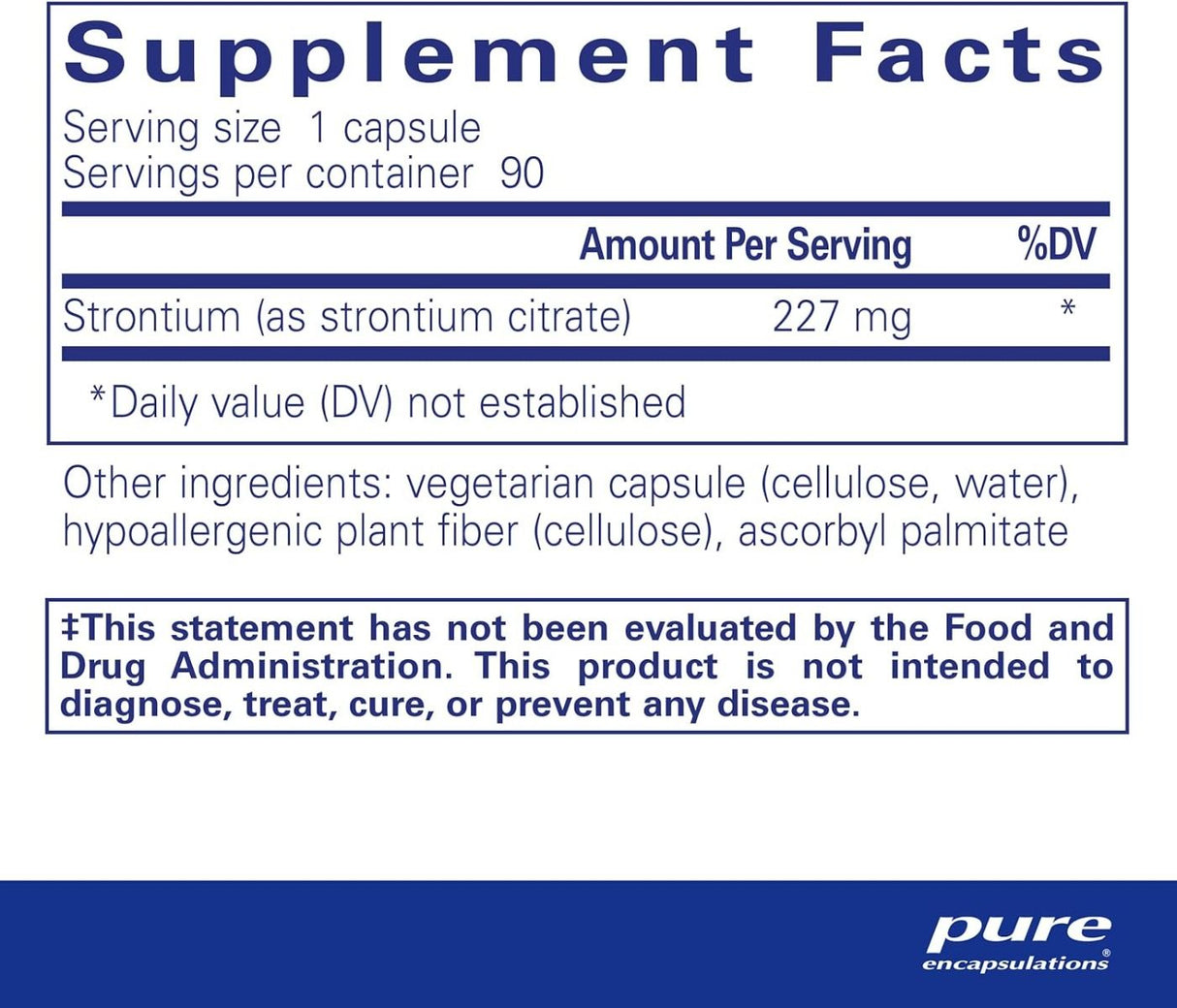 Strontium (Citrate) 90 Veggie Caps