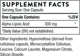 Alpha-Lipoic Acid 300 Mg 60 Veggie Caps