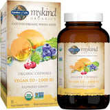 Mykind Organics Vegan D3 2000 IU 30 Chewable Tablets Raspberry-Lemon