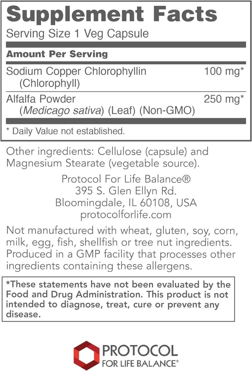 Chlorophyll 100 MG 90 Veggie Caps