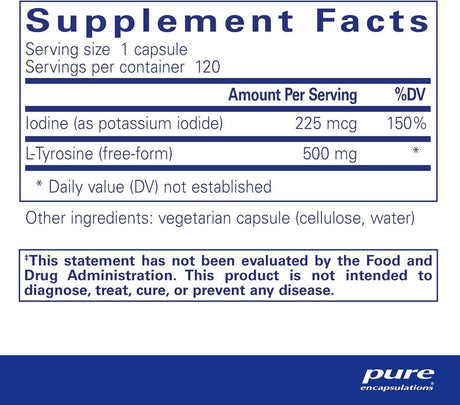 Iodine And Tyrosine 120 Capsules