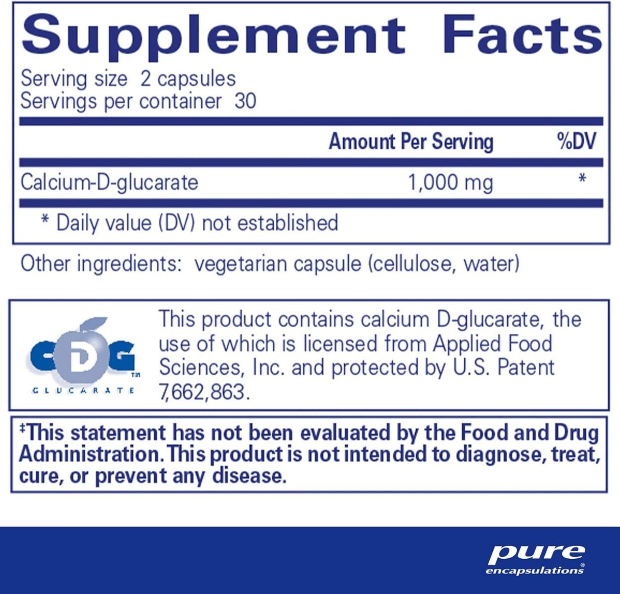 Calcium-D-Glucarate 60 Veggie Caps