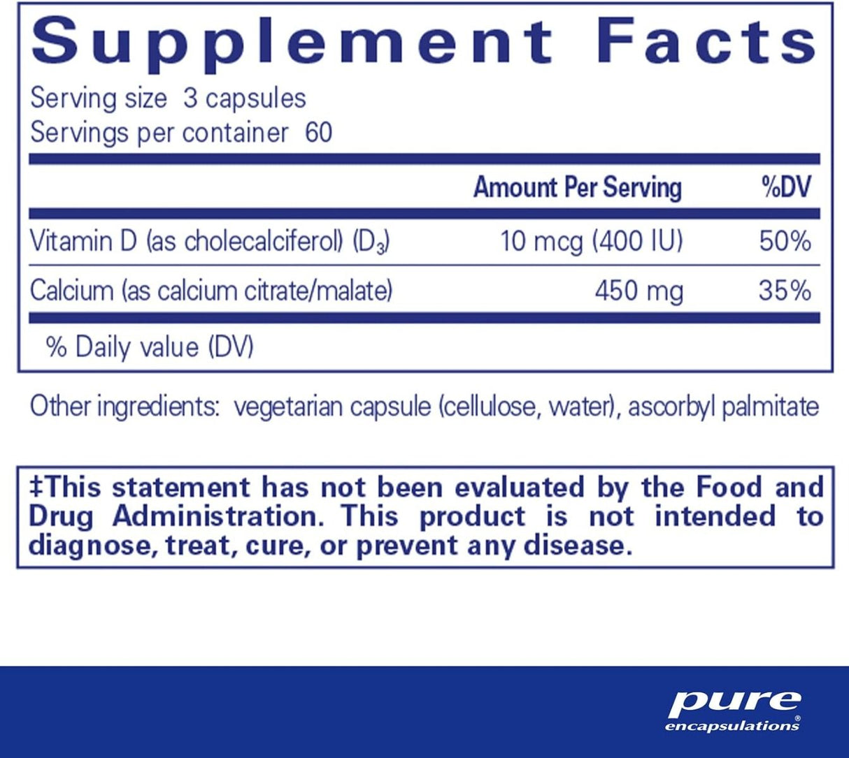 Calcium with Vitamin D3 180 Veggie Caps