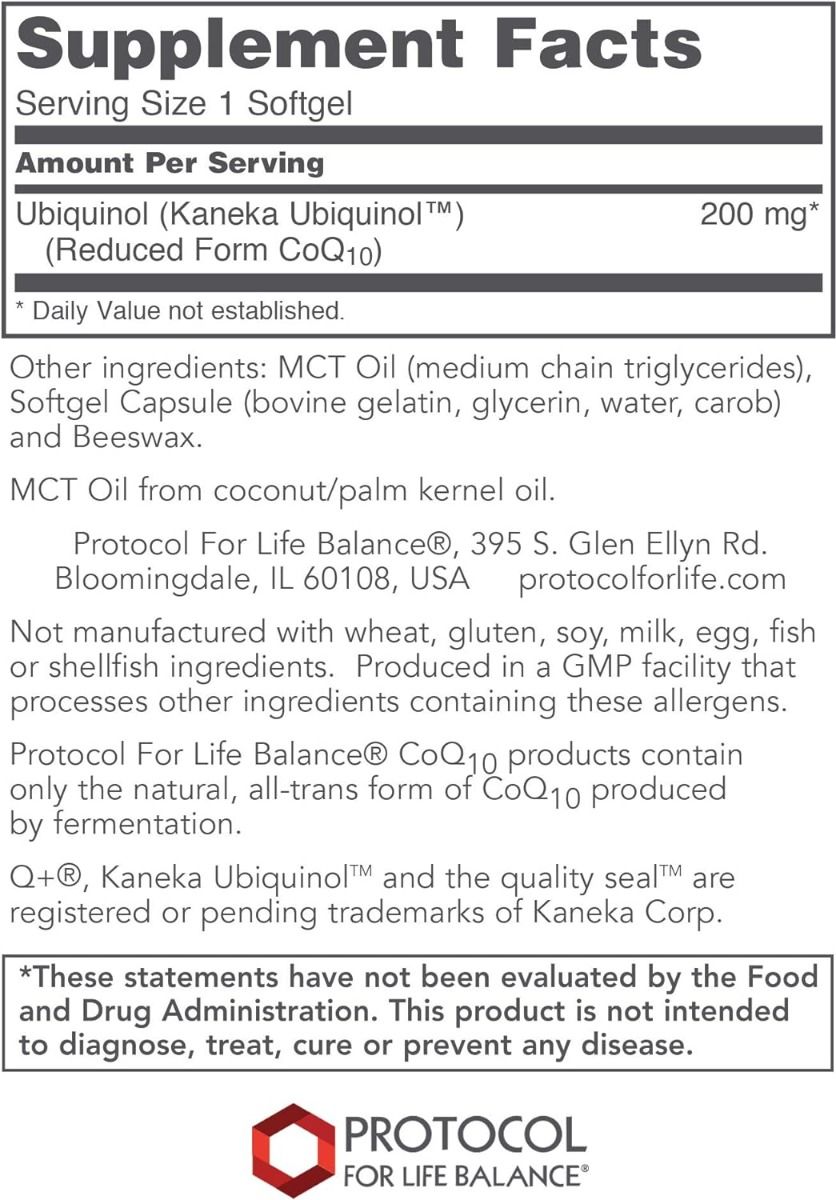 Ubiquinol 200 MG 60 Softgels