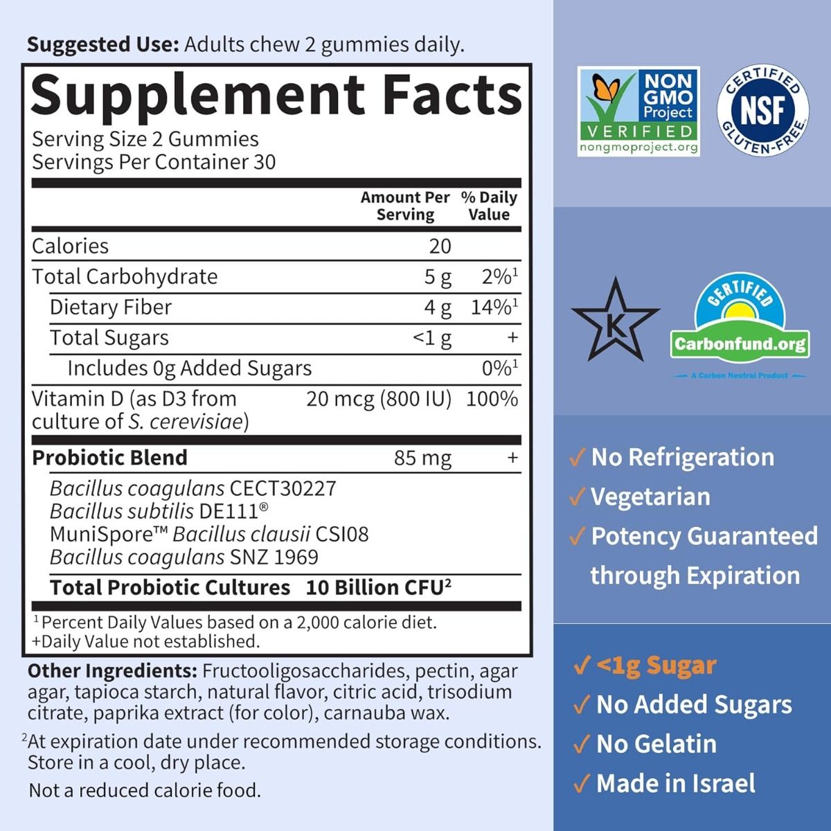 Dr. Formulated Probiotics 10 Billion 60 Gummies Orange