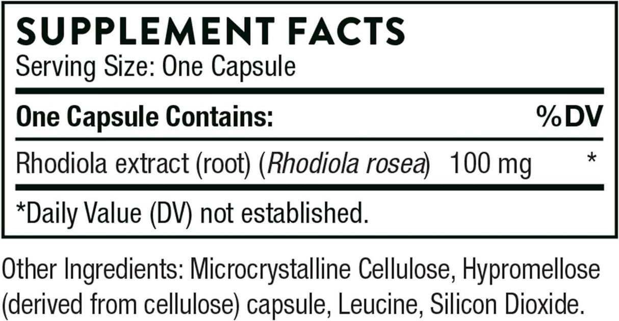 Rhodiola 100 Mg 60 Veggie Caps