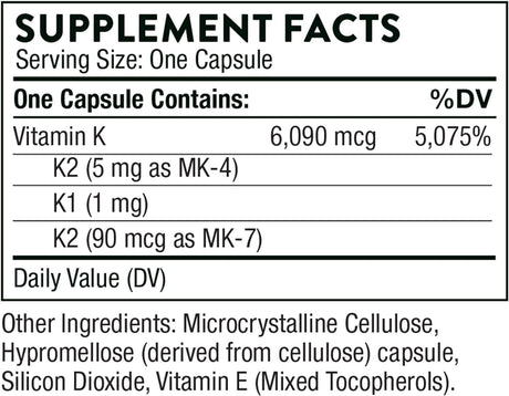 Vitamin K 60 Capsules