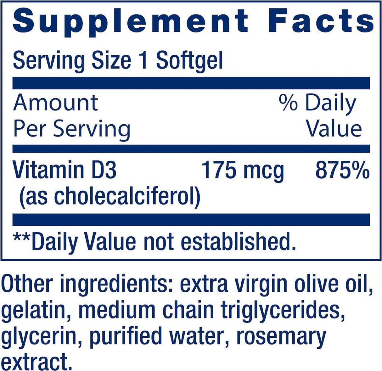 Vitamin D3 7,000 IU 60 Softgels