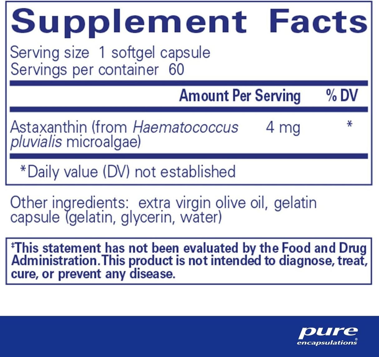 Astaxanthin 60 Capsules