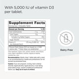 Vitamin D3 5000 IU 90 Chewable Tablets Chocolate