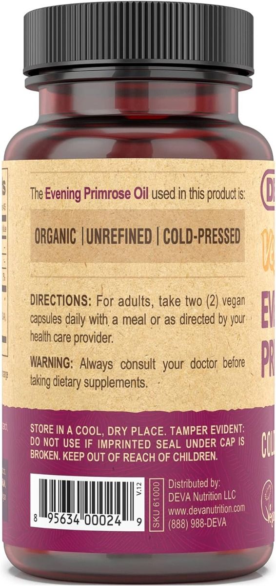 Deva Vegan Evening Primrose Oil 90Vegan Capsules