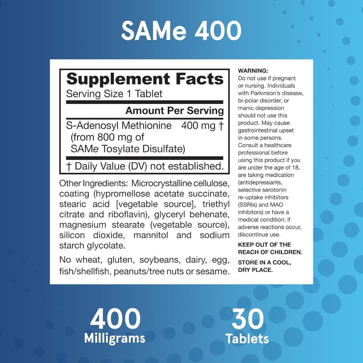 Sam-E 400 MG 30 Tablets