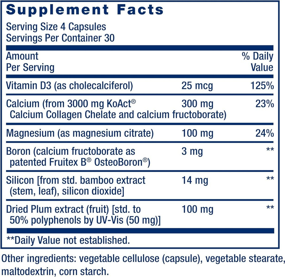 Bone Strength Collagen Formula 120 Capsules