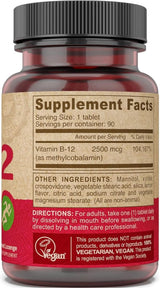 Sublingual B12 2500 MCG