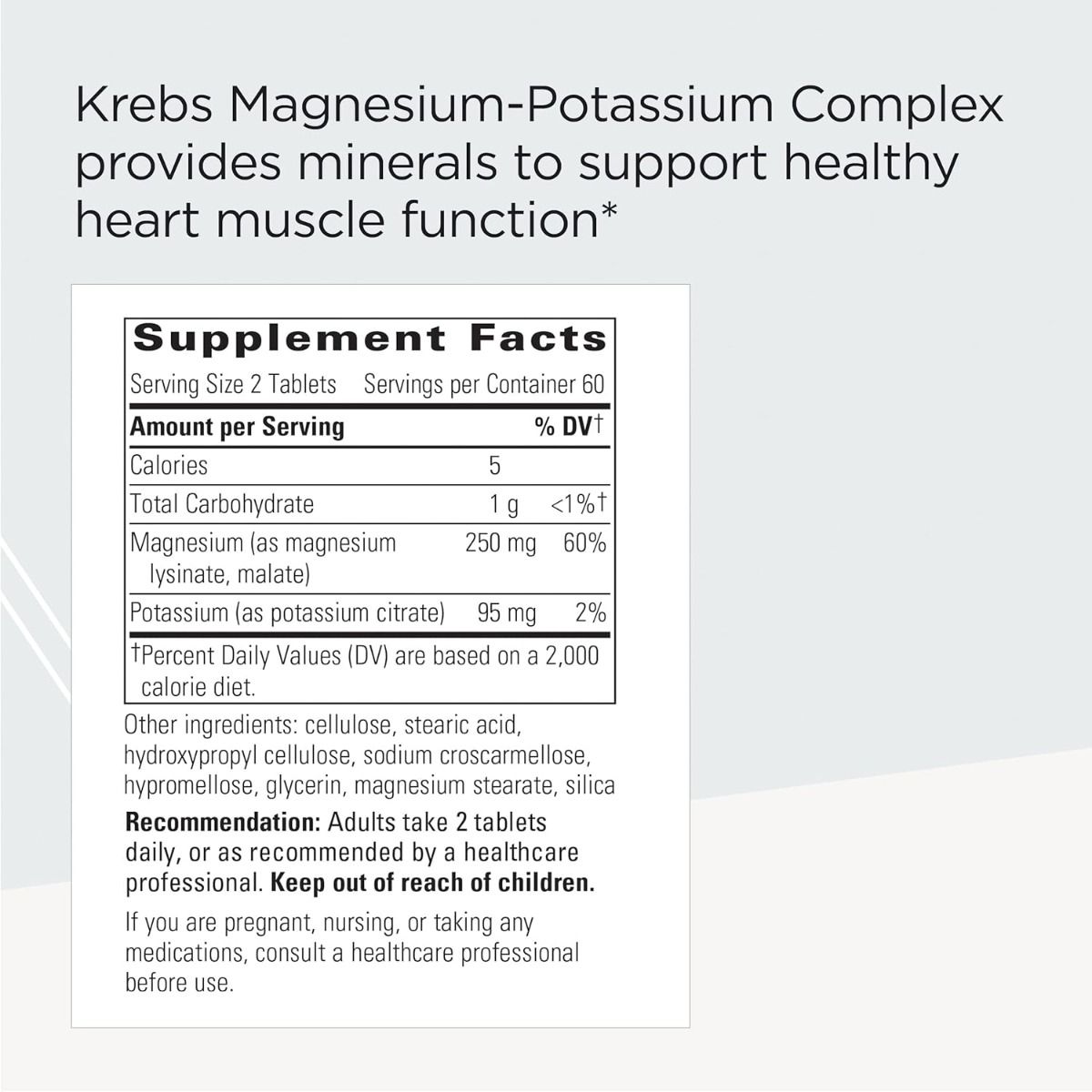 Krebs Magnesium-Potassium Complex 120 Tablets