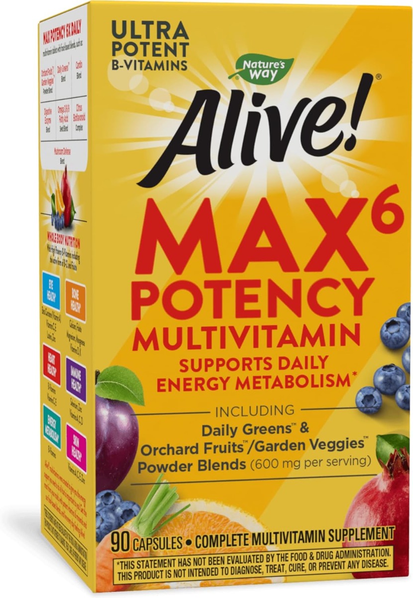 Alive! Max6 Daily (with iron) 90 Veggie Caps