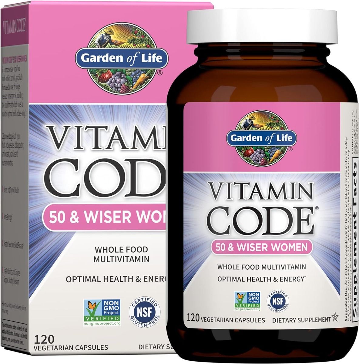 Vitamin Code 50 & Wiser Women 120 Veggie Caps